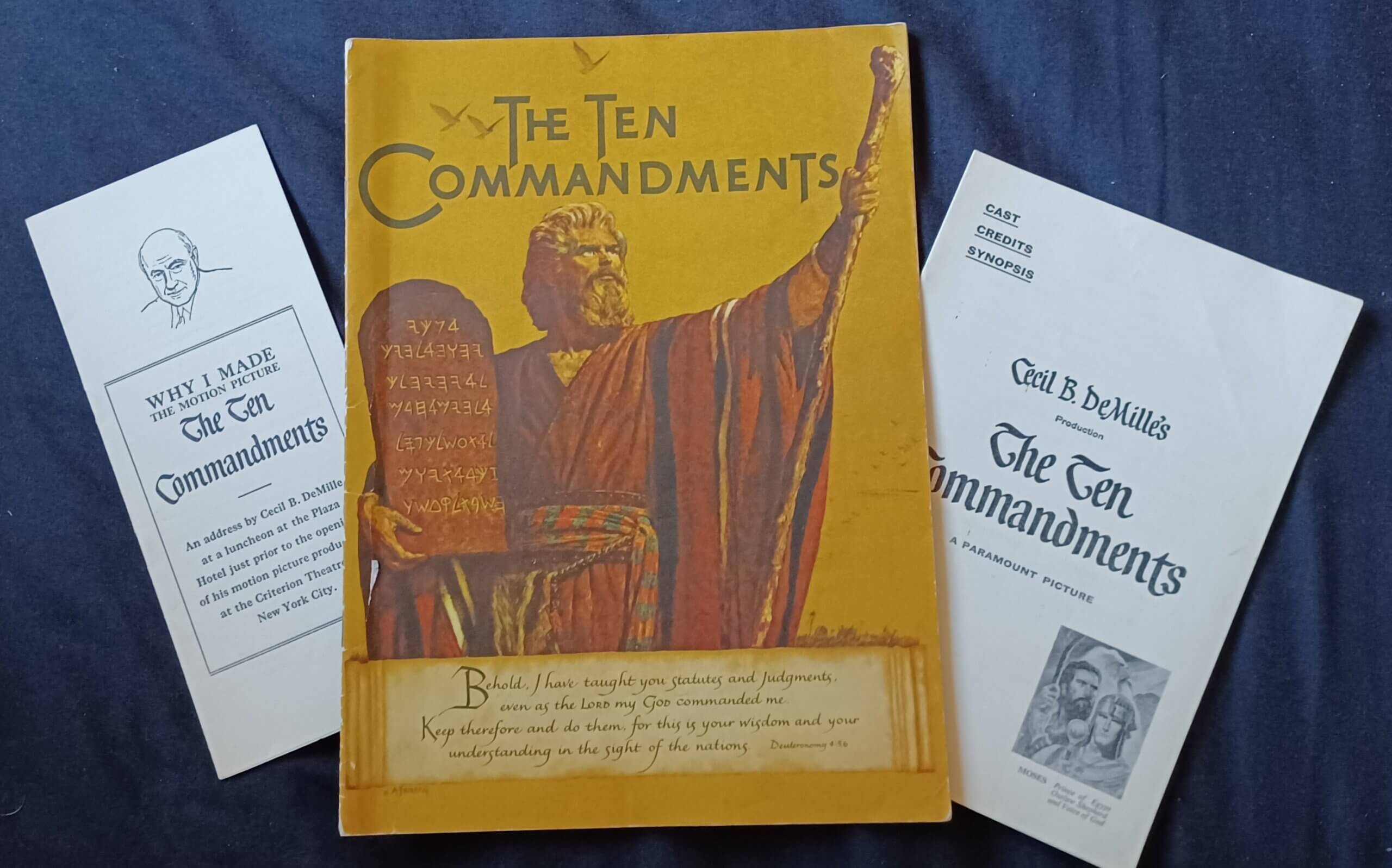 Rare Bundle Of The Ten Commandments 1956 Film Booklets ⋆ TC Bazaar